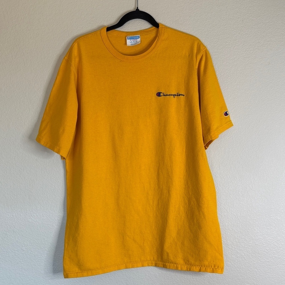 Vintage Champion short sleeve T-shirt men’s XL yellow - Picture 1 of 6